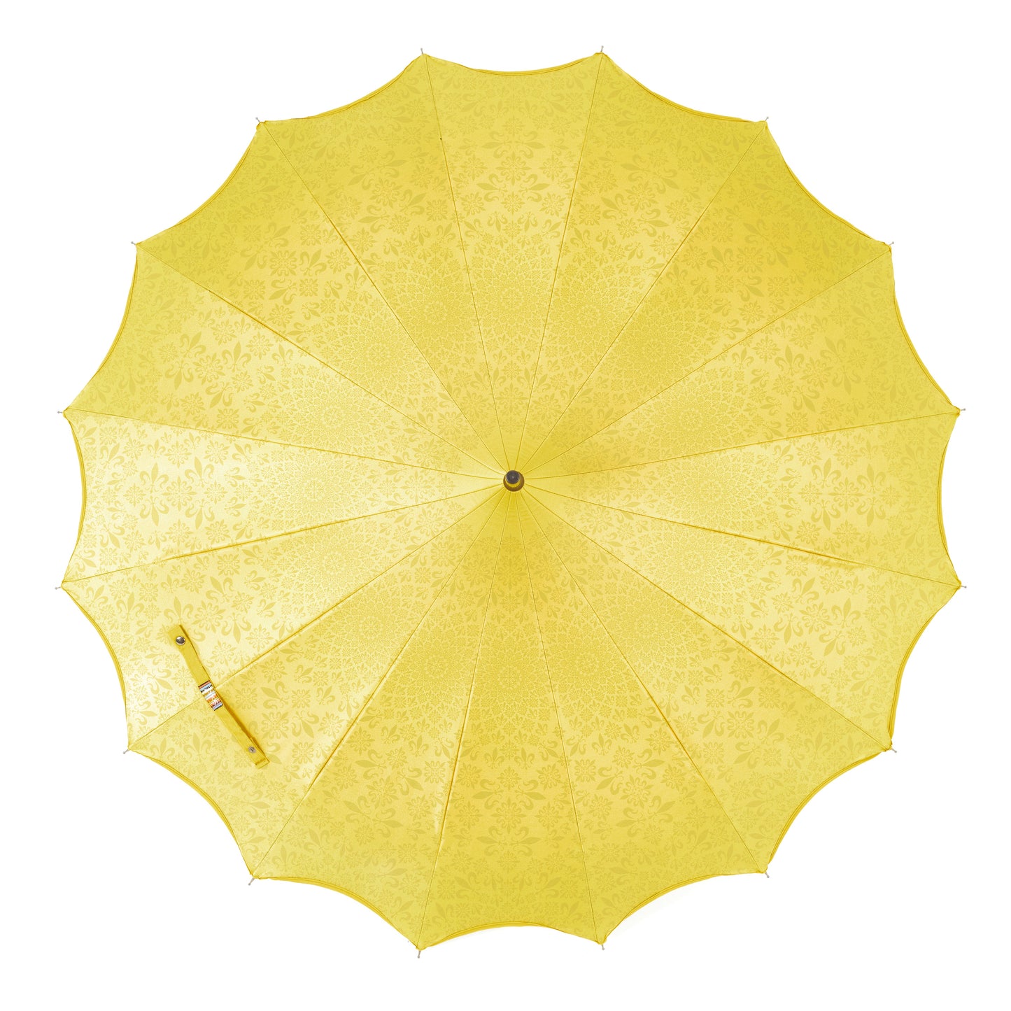 Boutique Patterned Pagoda with Scalloped edge Yellow