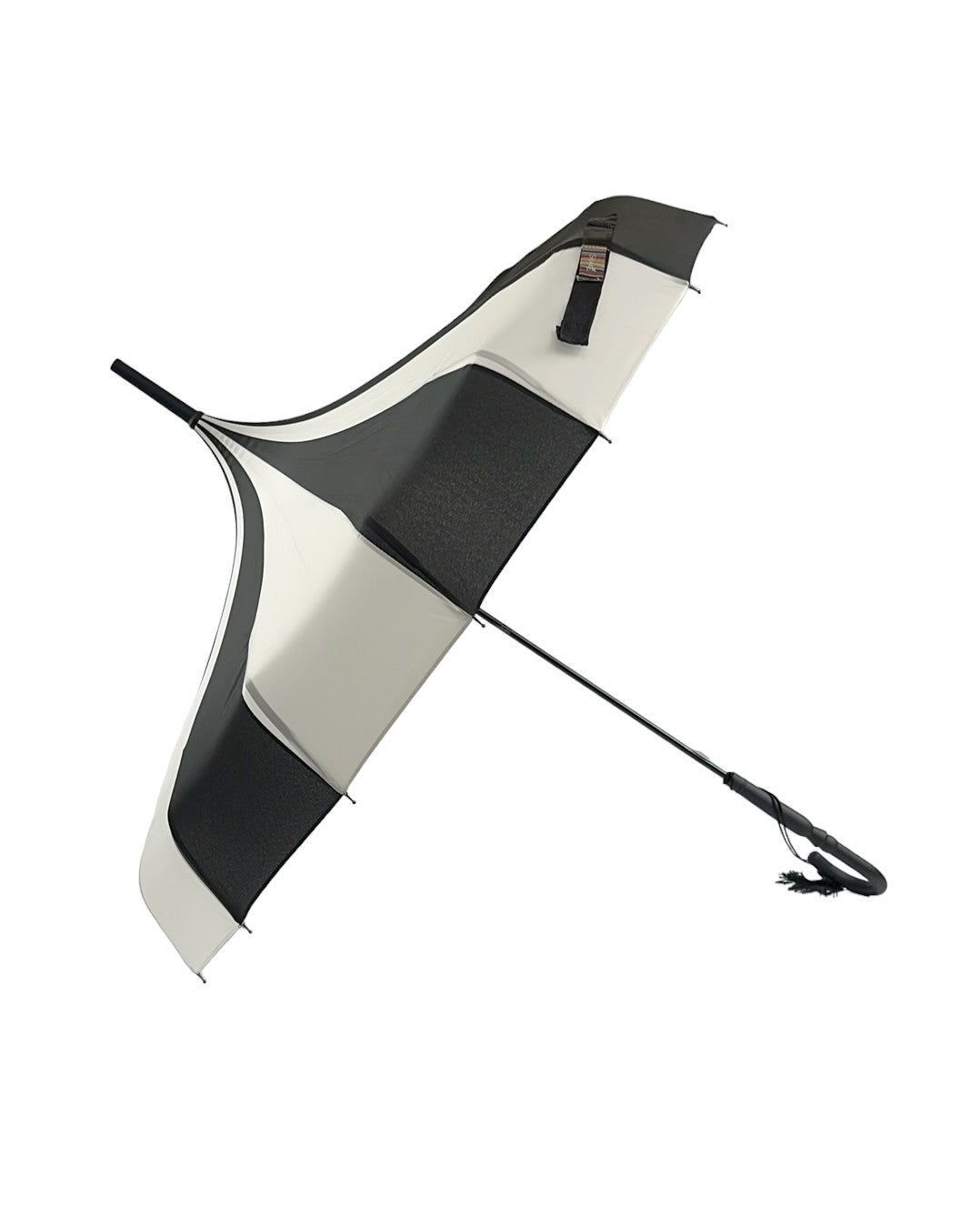 Boutique Classic Pagoda Umbrella Black and Cream