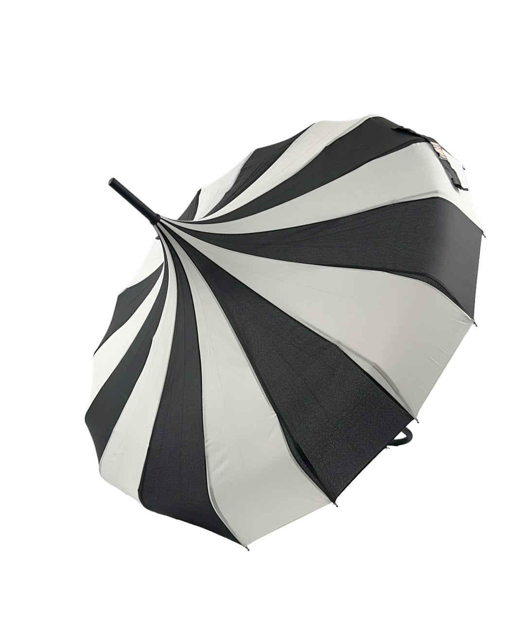 Boutique Classic Pagoda Umbrella Black and Cream