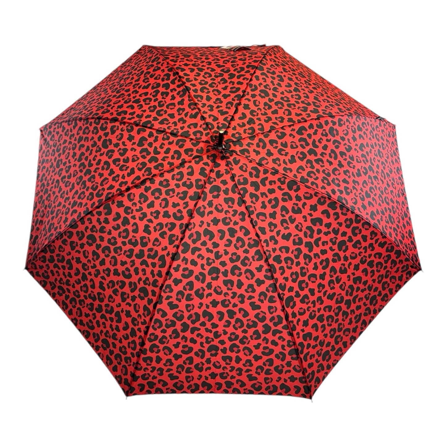 Retro Leopard Print in Fire Red with matching handle