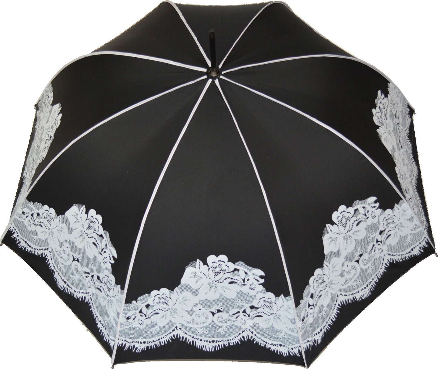 Boutique Vintage Print Umbrella Black