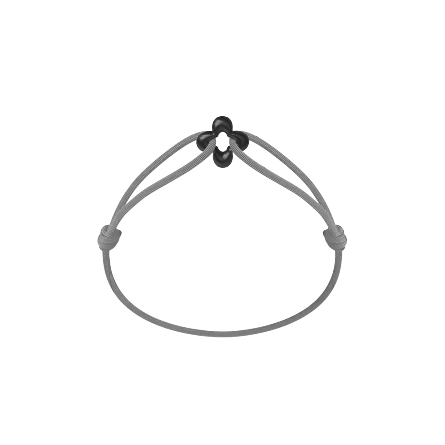 Mini Black Clover Cord Bracelet