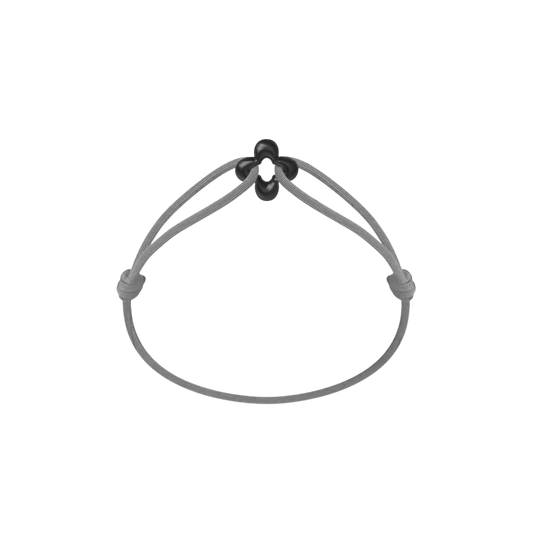 Mini Black Clover Cord Bracelet