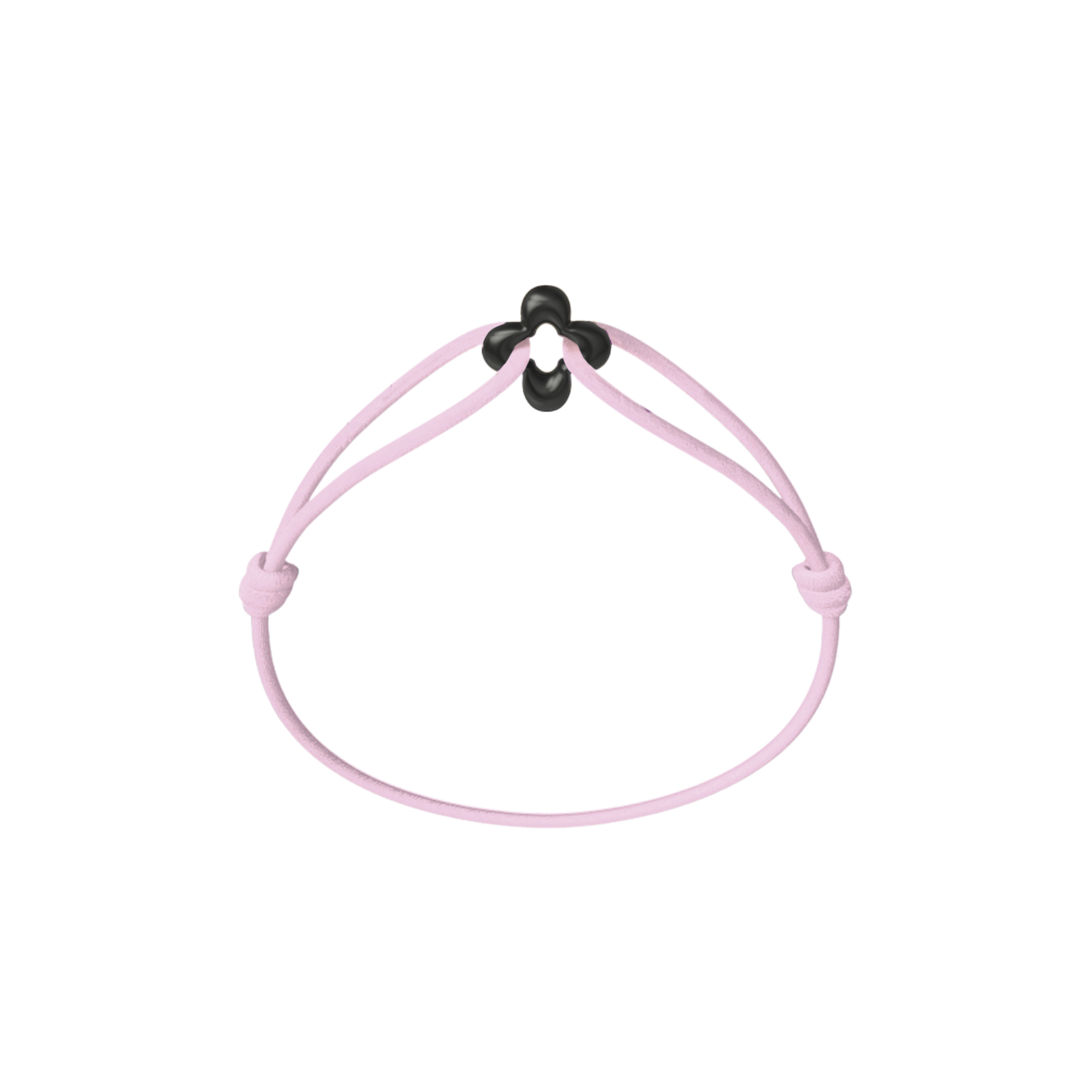 Mini Black Clover Cord Bracelet