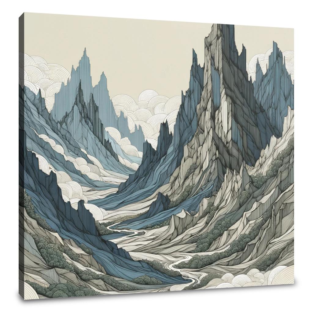 Majestic Peaks Enigma Canvas