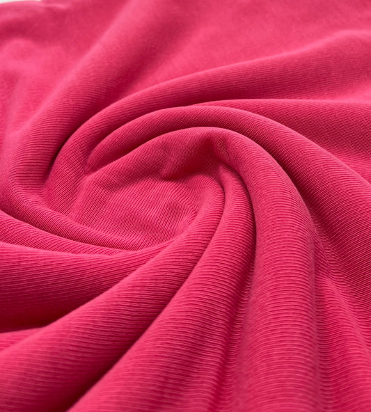 Hot Pink Lightweight Melange Knit Stretch Fabric