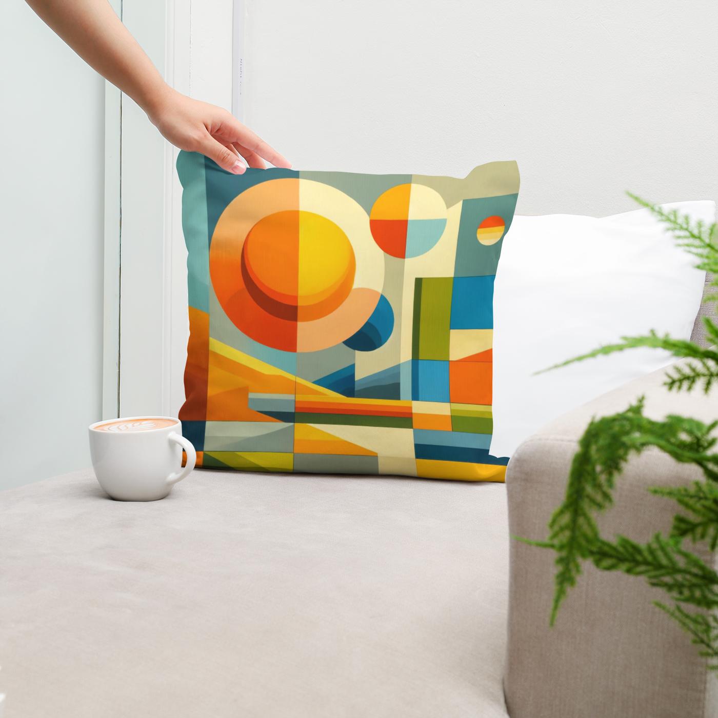 Geometric Nature Cotton Cushion