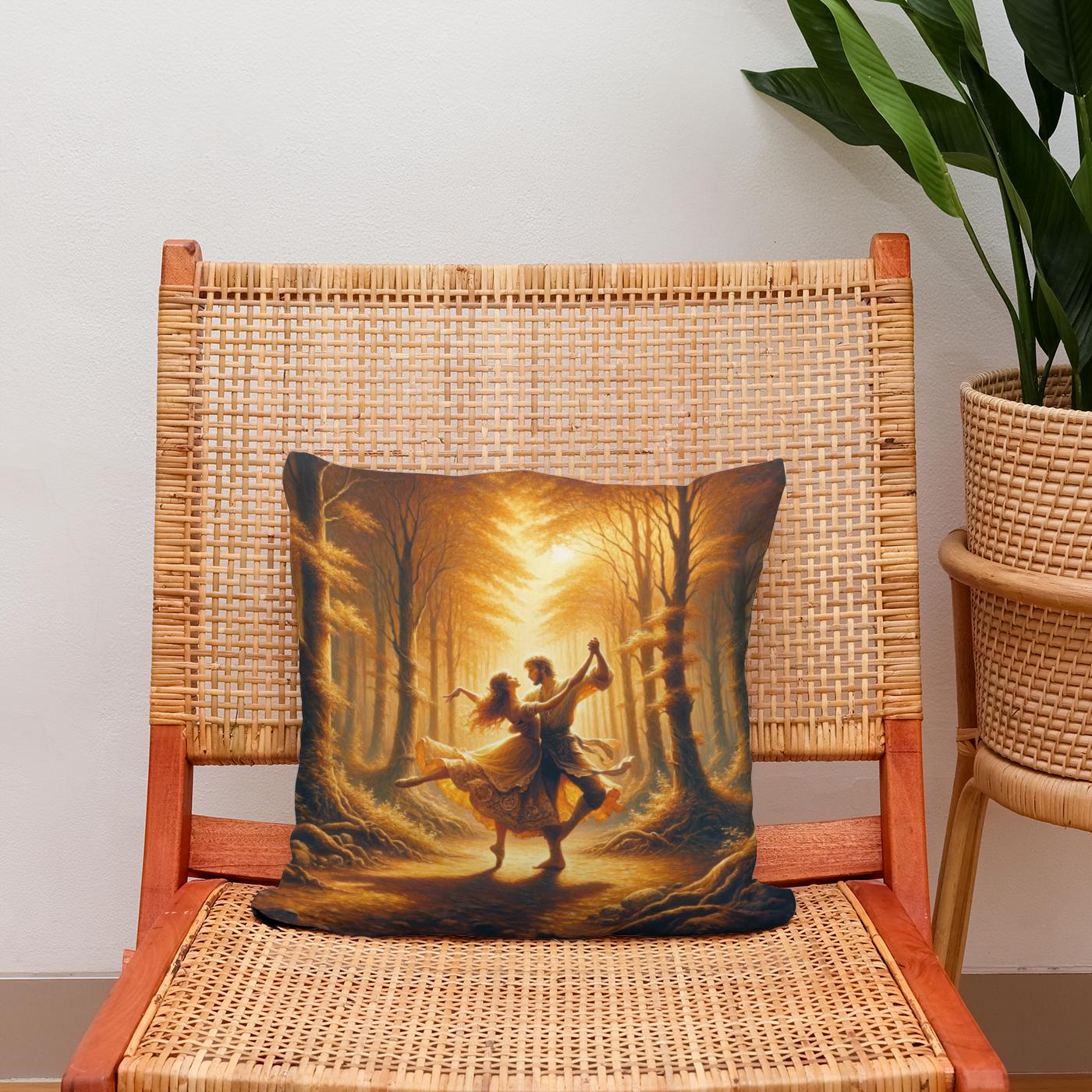Enchanted Forest Waltz Cotton Cushion