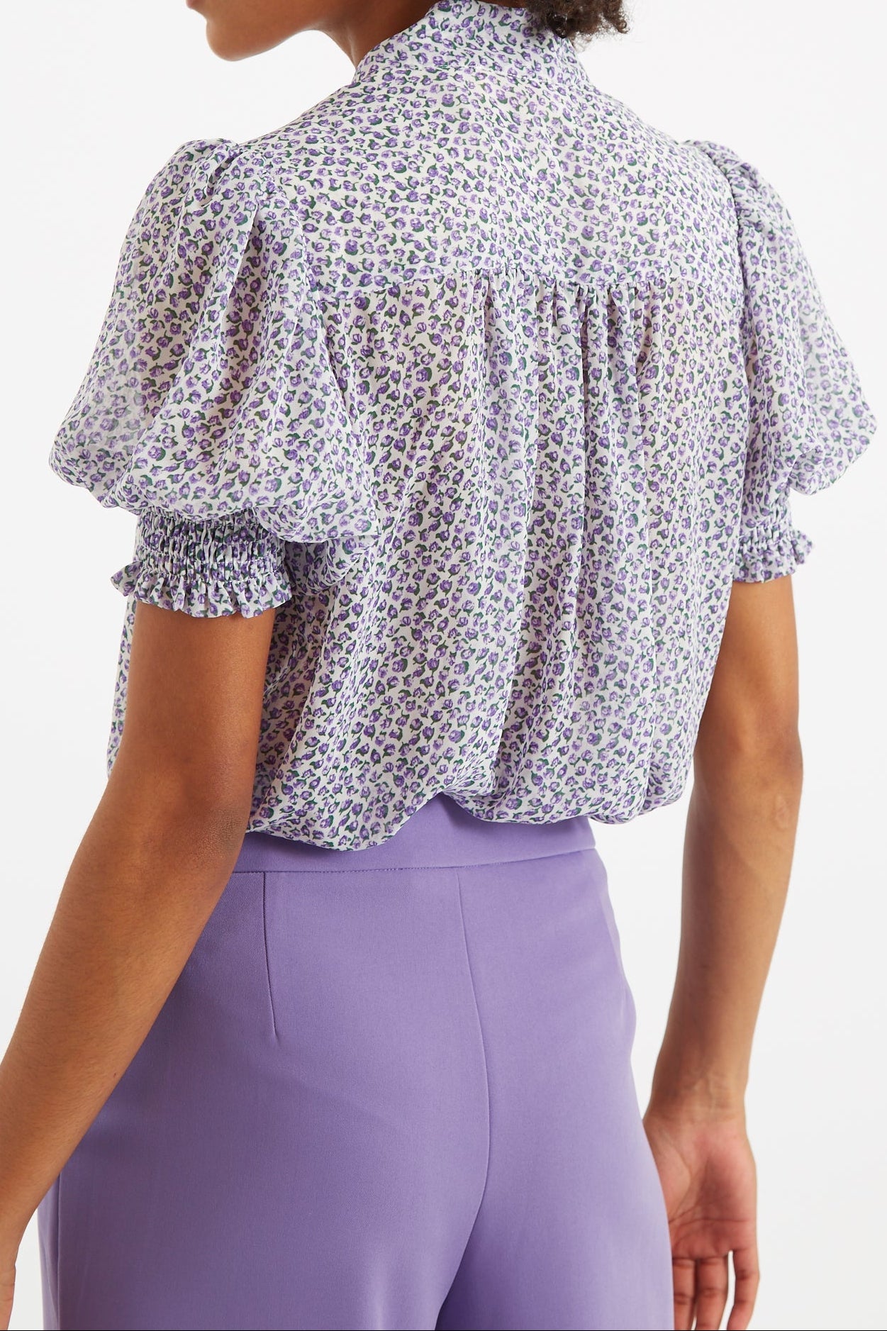 Belia Rosetta Tie Neck Blouse