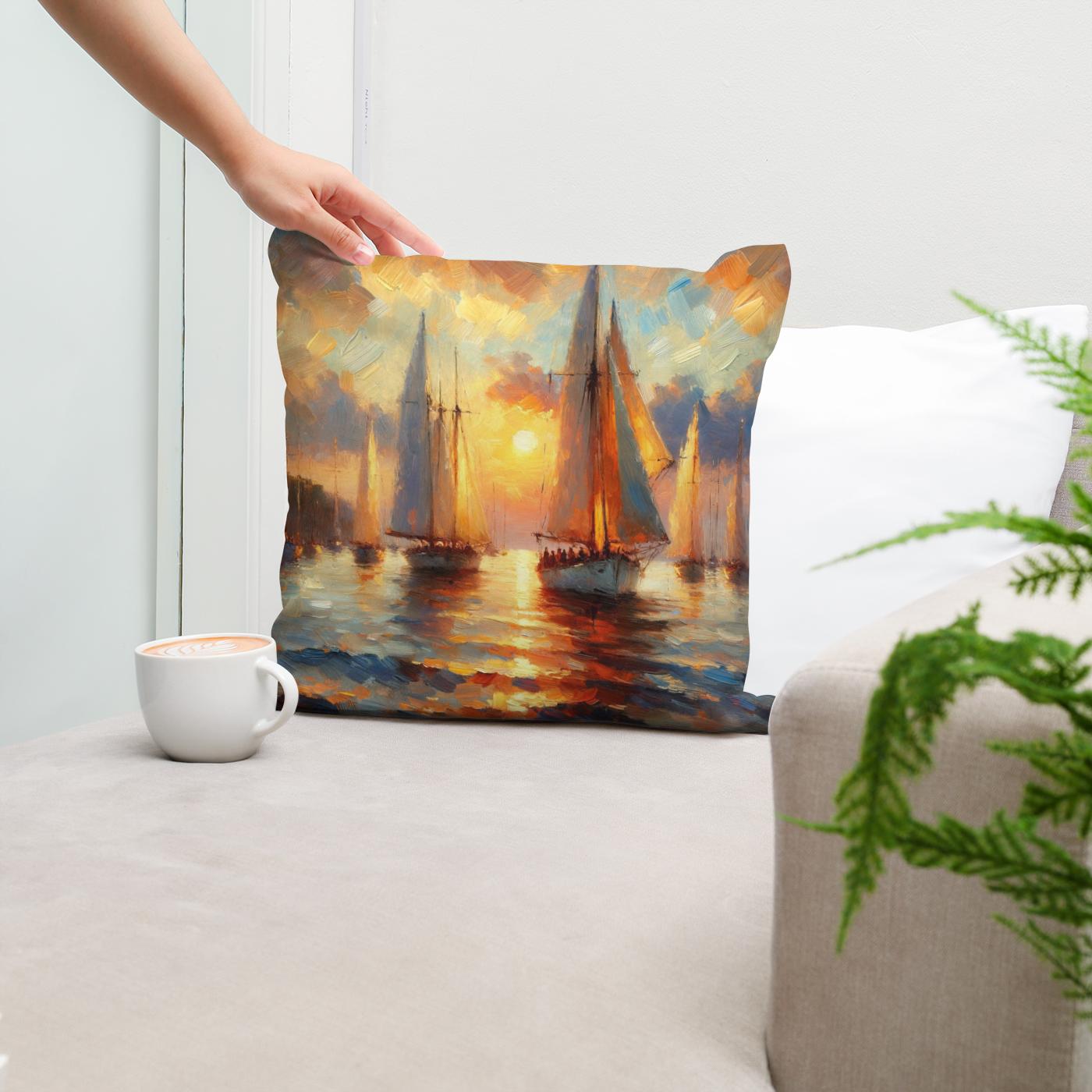 Harbor Glow Cotton Cushion