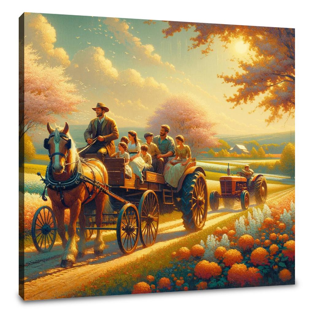Springtime Family Journey Canvas