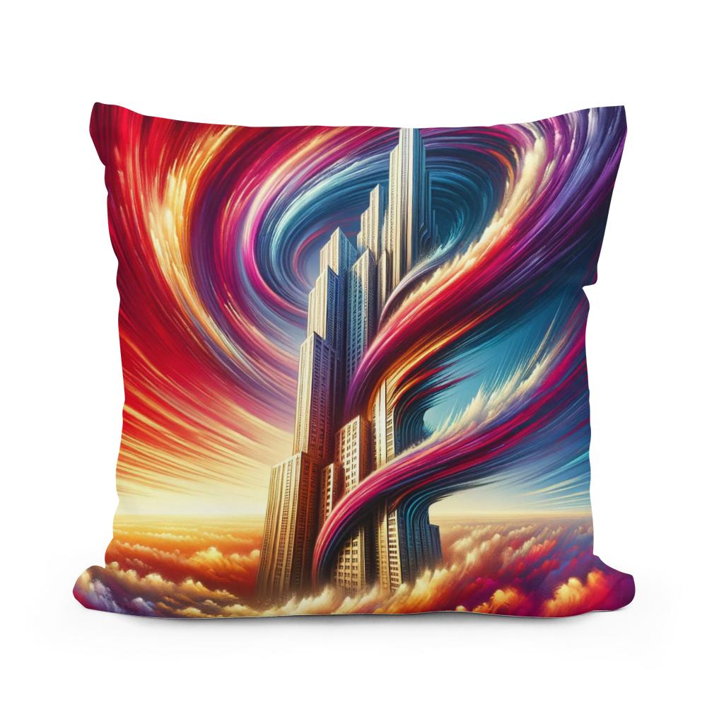 Surreal Heights Cotton Cushion