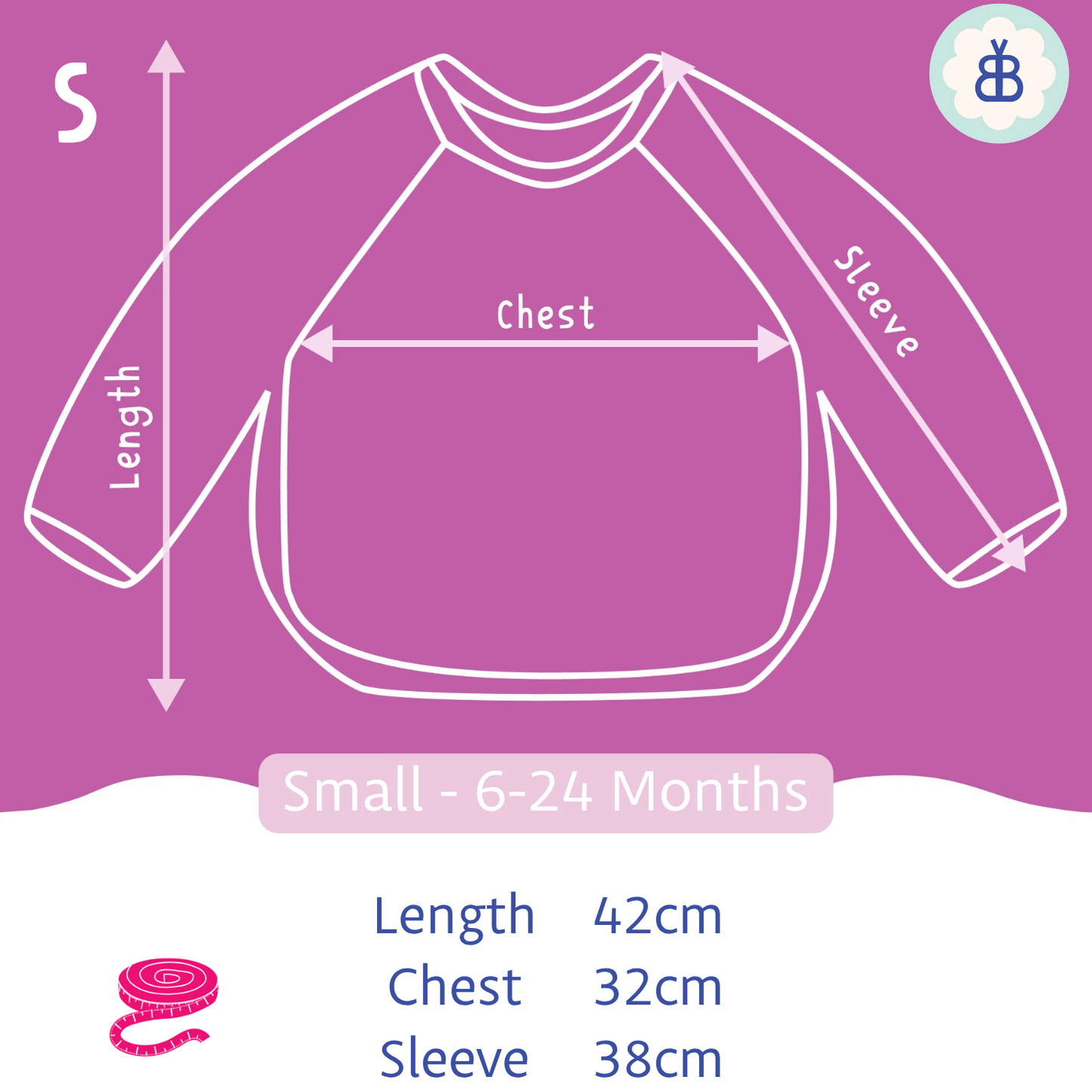 Long Sleeved Bib - Vegetable Garden