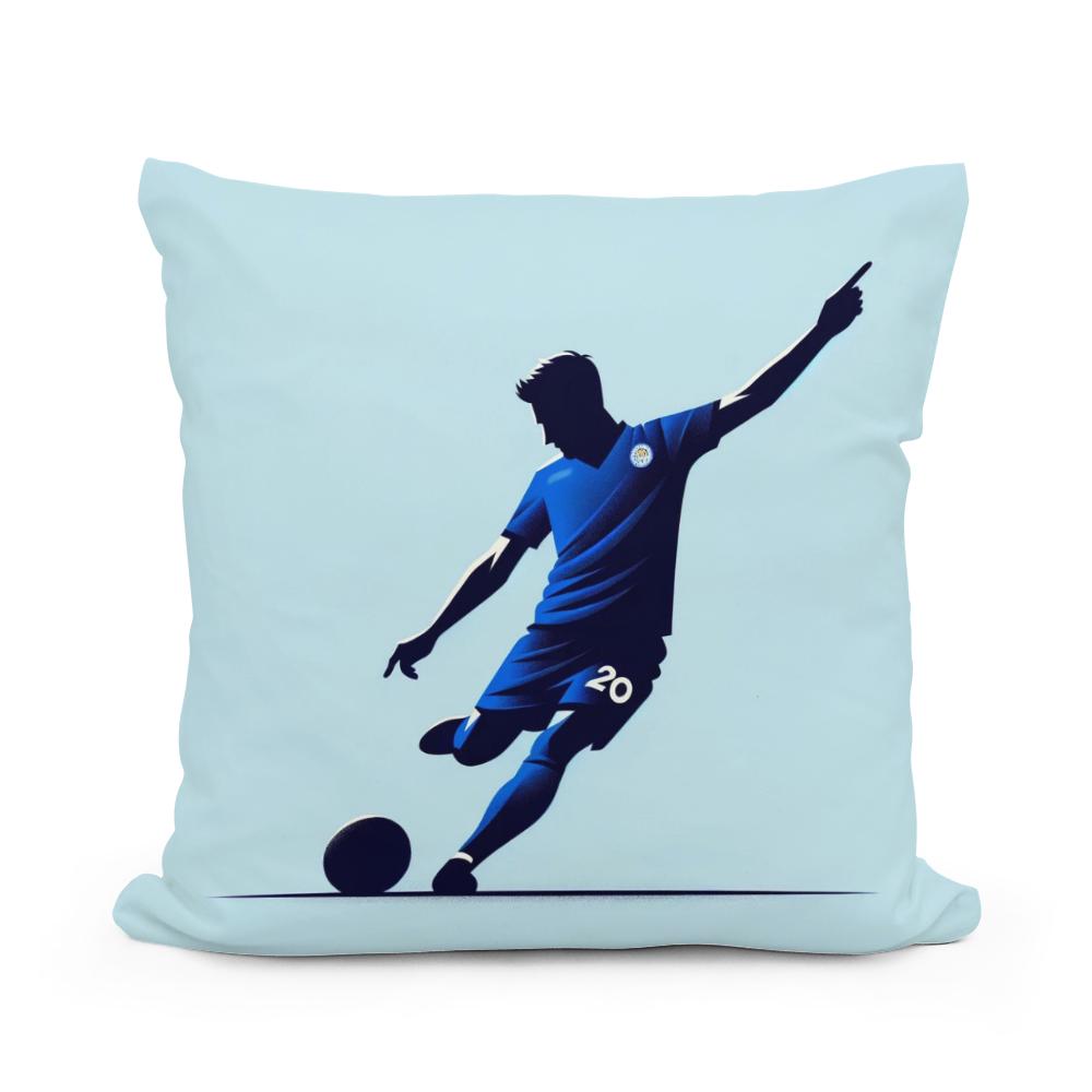Royal Blue Strike Cotton Cushion