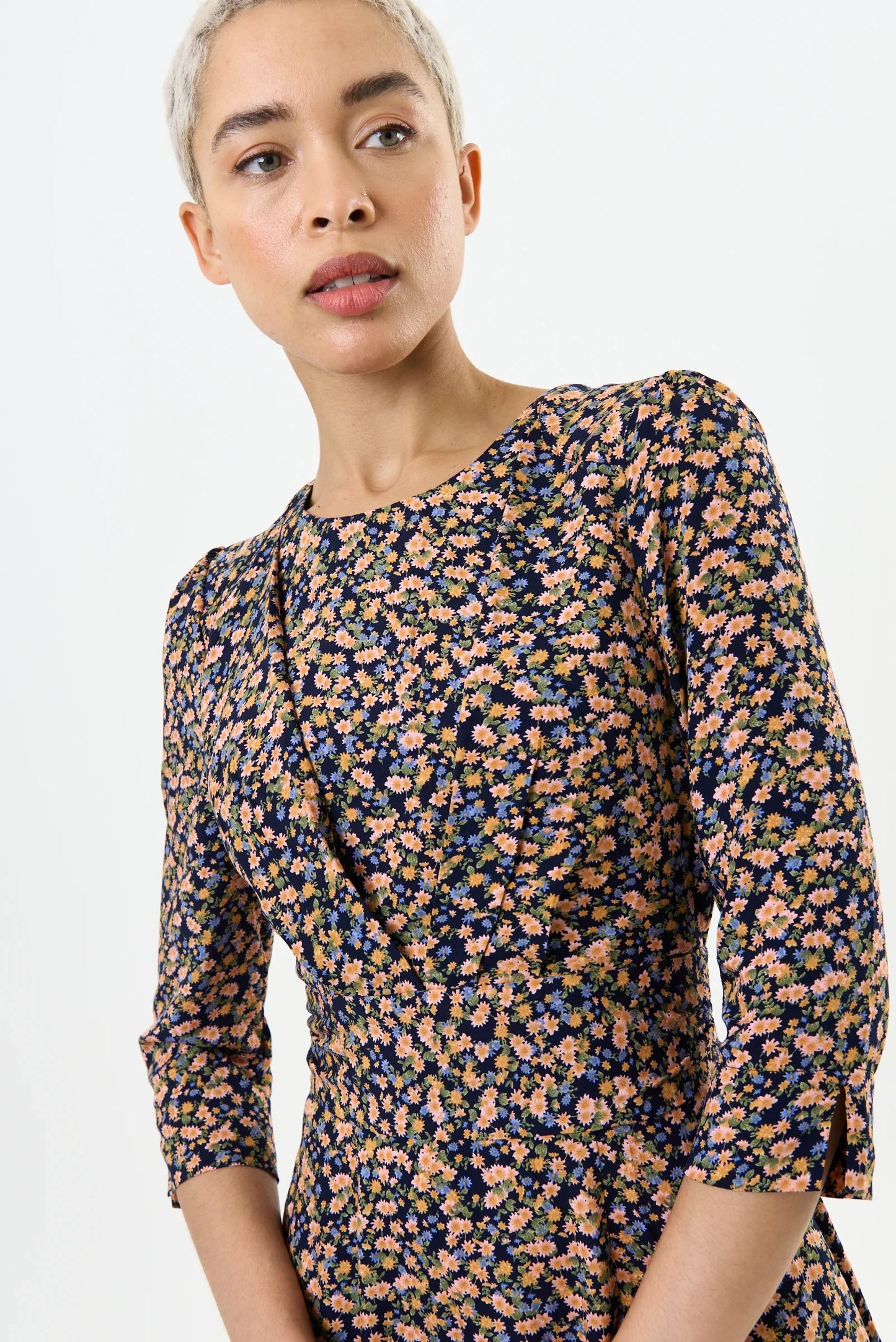 Birte Spring Ditsy Print Midi Dress