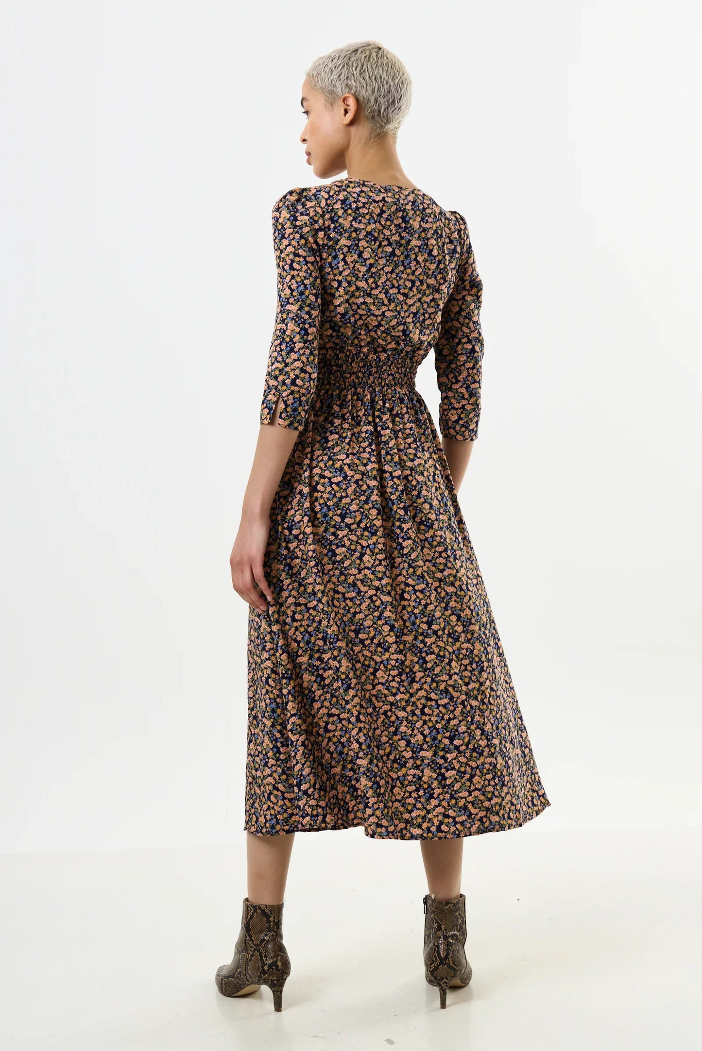 Birte Spring Ditsy Print Midi Dress