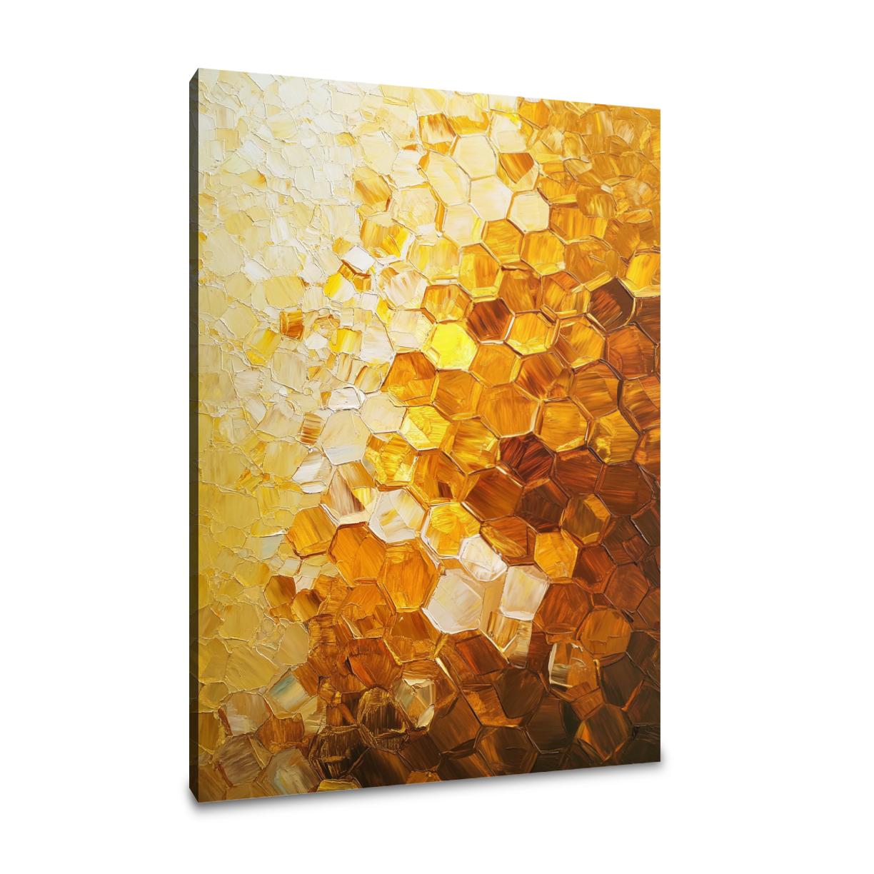 Golden Honeycomb Radiance Canvas