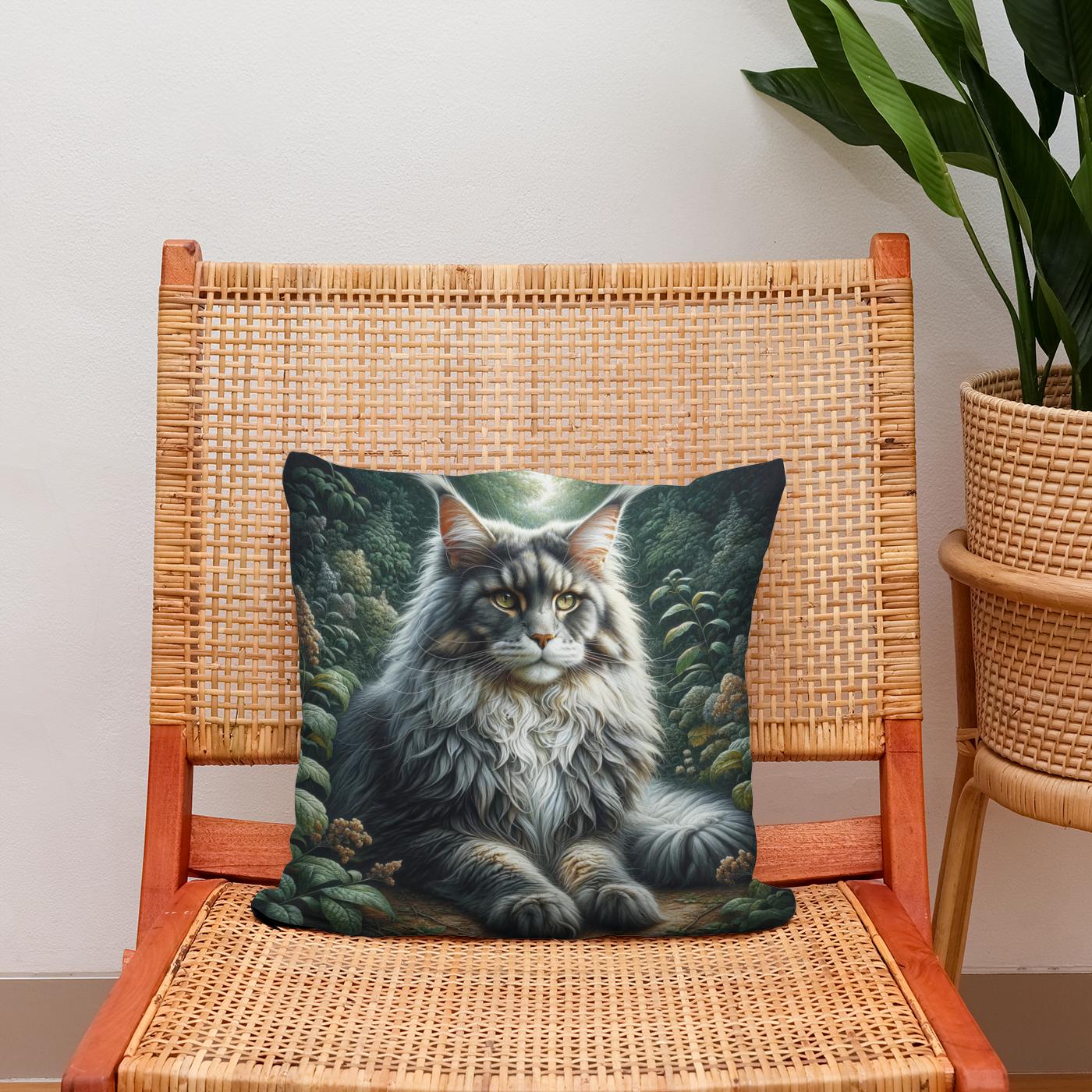 Majestic Maine Coon Cotton Cushion