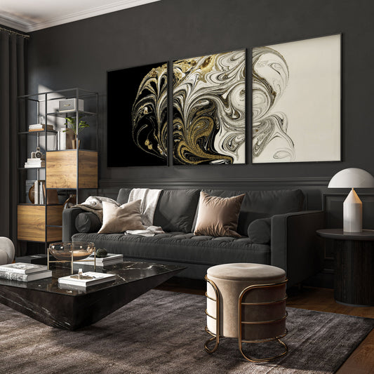 Unique Art Prints for Wall – Yin Yang Set of 3
