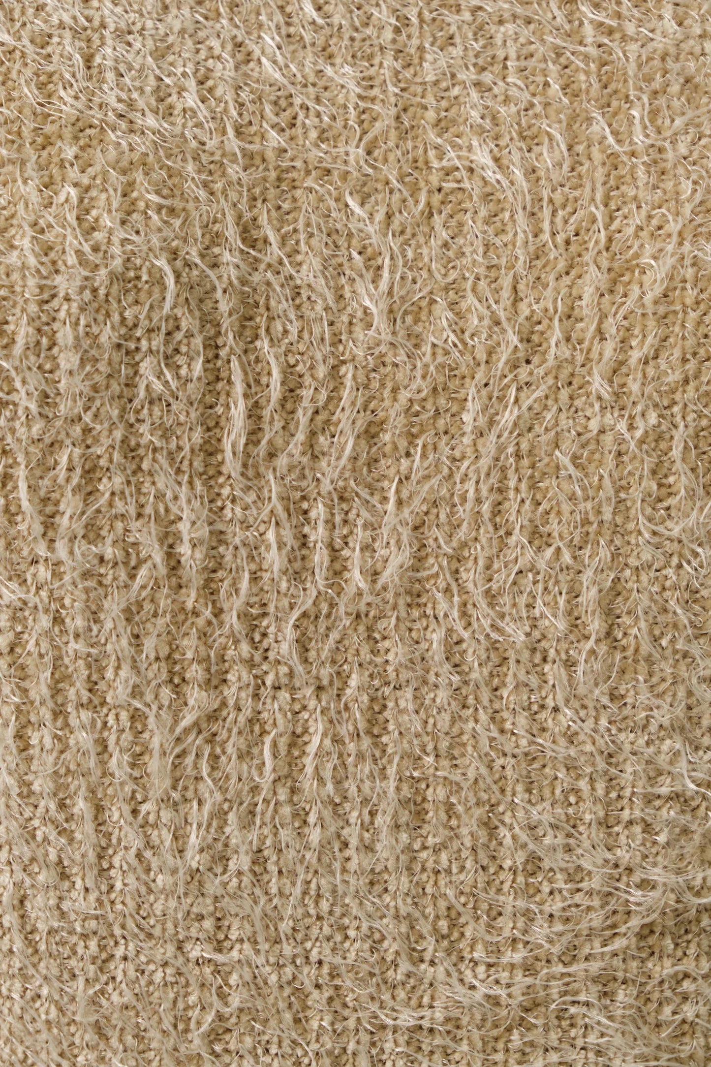 Guila Eyelash Rib Long Sleeve Midi Dress - Beige