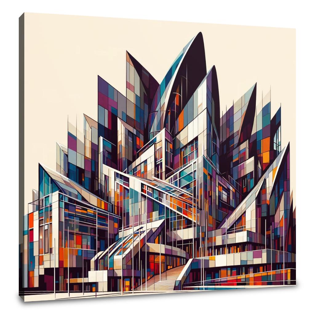 Edinburgh Scottish Parliament Abstract Vision Canvas
