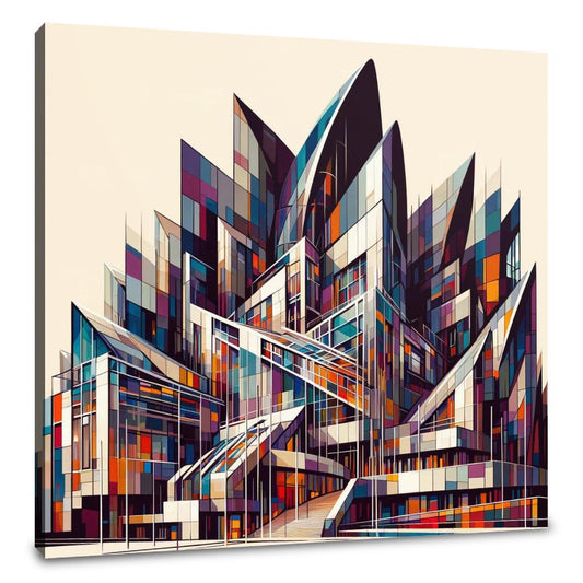 Edinburgh Scottish Parliament Abstract Vision Canvas