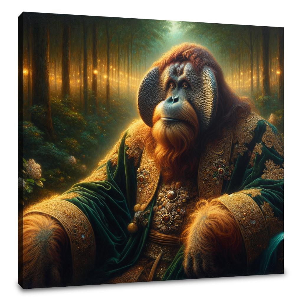 Regal Orangutan Reverie Canvas