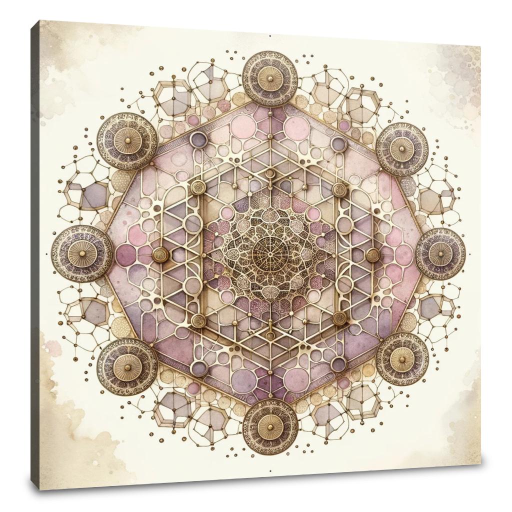 Victorian Lace Geometry Canvas