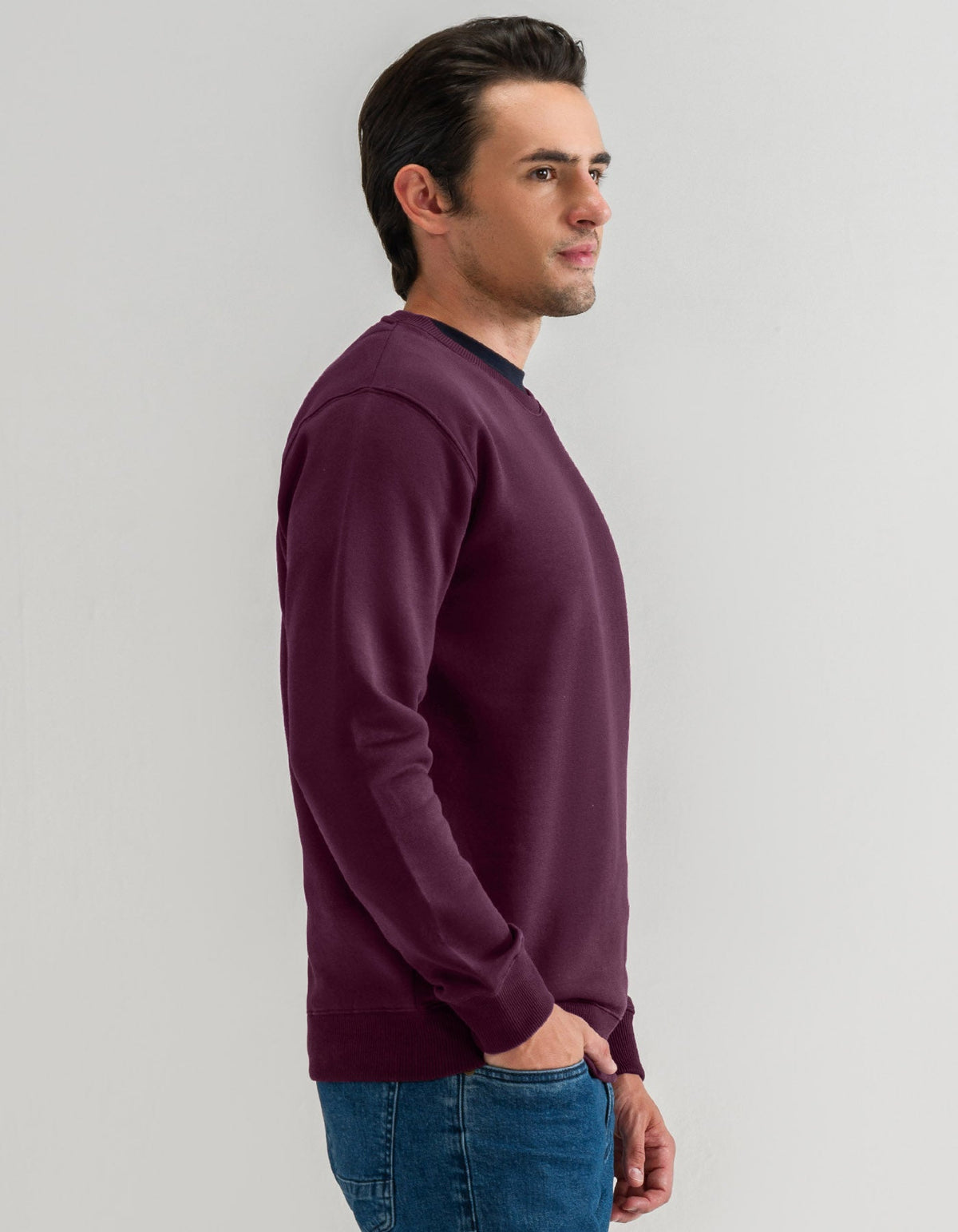 Classic Maroon Crewneck Sweatshirt