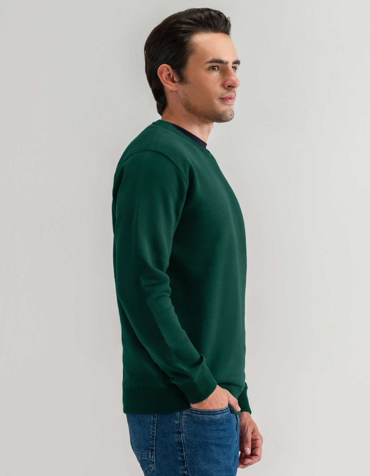 British Green Fleece Crewneck Sweatshirt