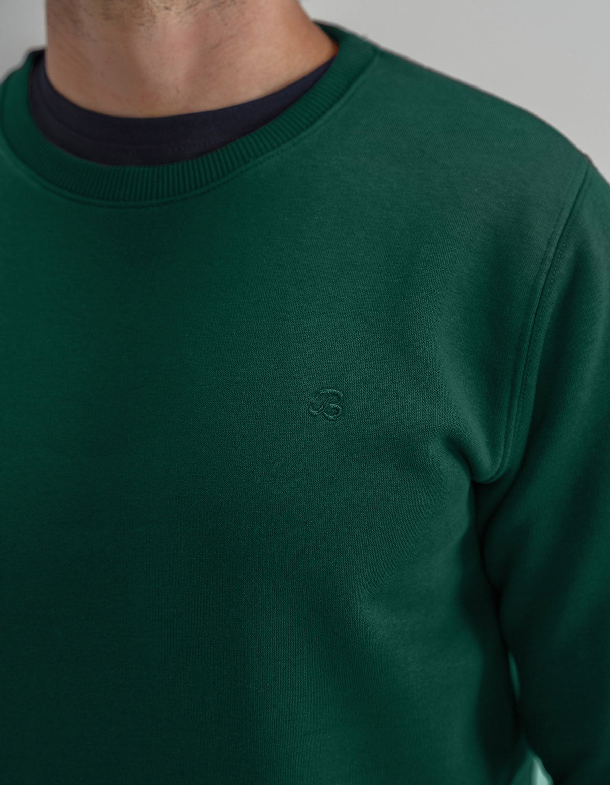 British Green Fleece Crewneck Sweatshirt