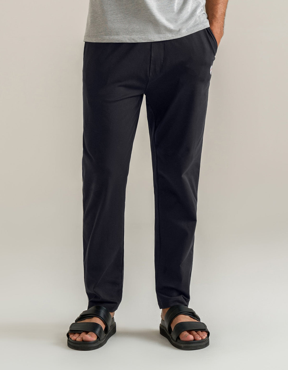 Regular Fit Jersey Trousers – Black
