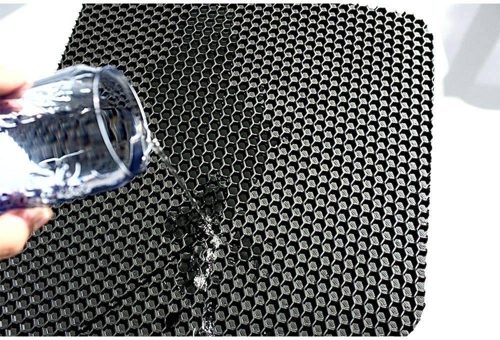 Nicoman Universal Hex Dirt Catcher Anti-Slip Car Floor Mats 2pc Front Set -  Regular