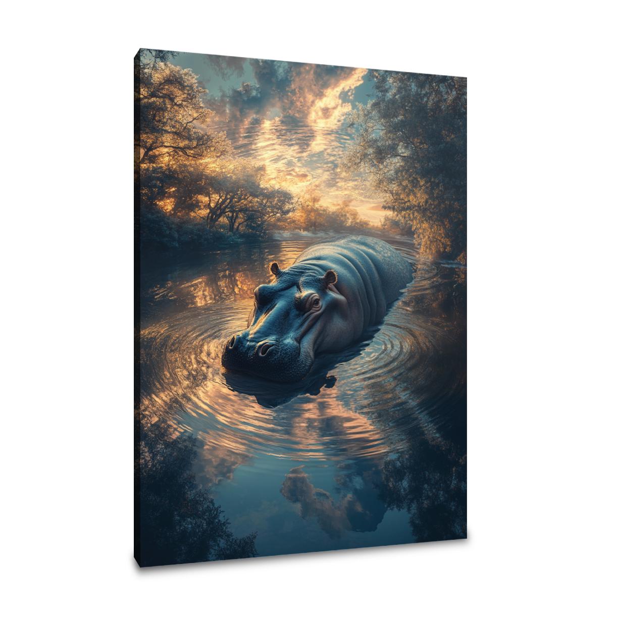 Hippo’s Dream Afloat Canvas