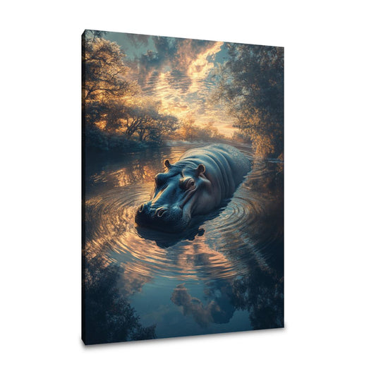 Hippo’s Dream Afloat Canvas