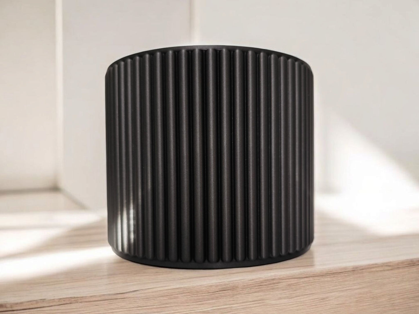 Modern Ribbed Bathroom Organiser - Elegant Storage Cup for Makeup & Office