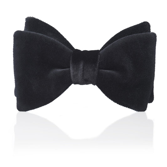 Black Velvet Pre-Tied Bow Tie