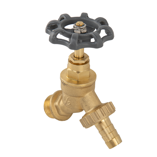 IBC 2” S60X6 – ½” BSPF Extender Adaptor with Brass Bib Round Handle Tap ½” Barb