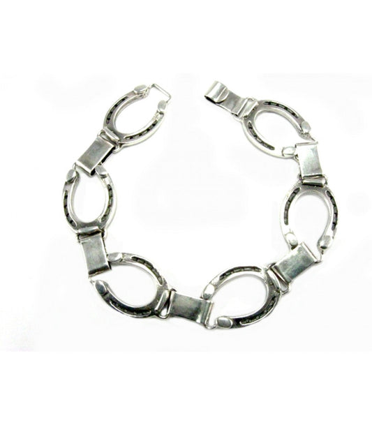 Silver Steed Horseshoe Bracelet 2