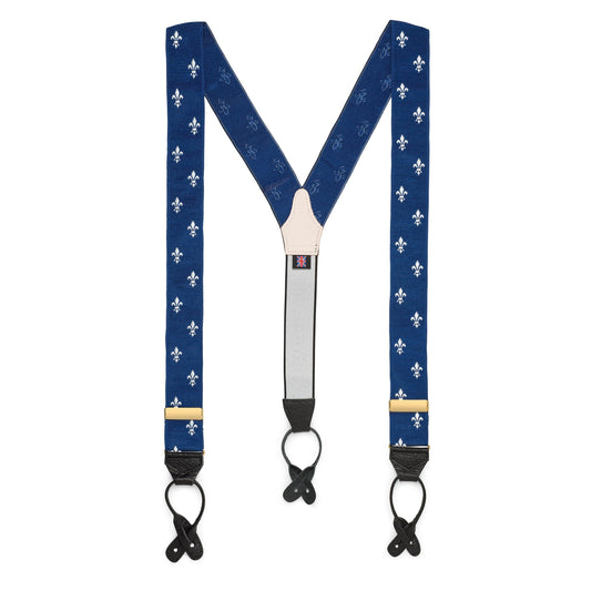 Fleur De Lys Braces In Blue