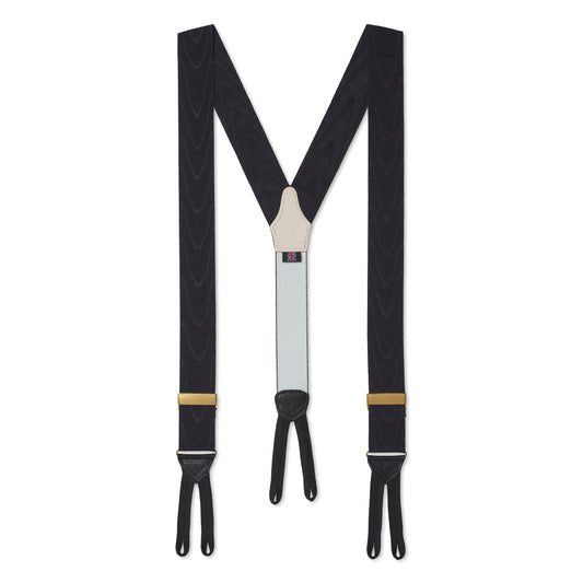 Silk Moire Braces In Black