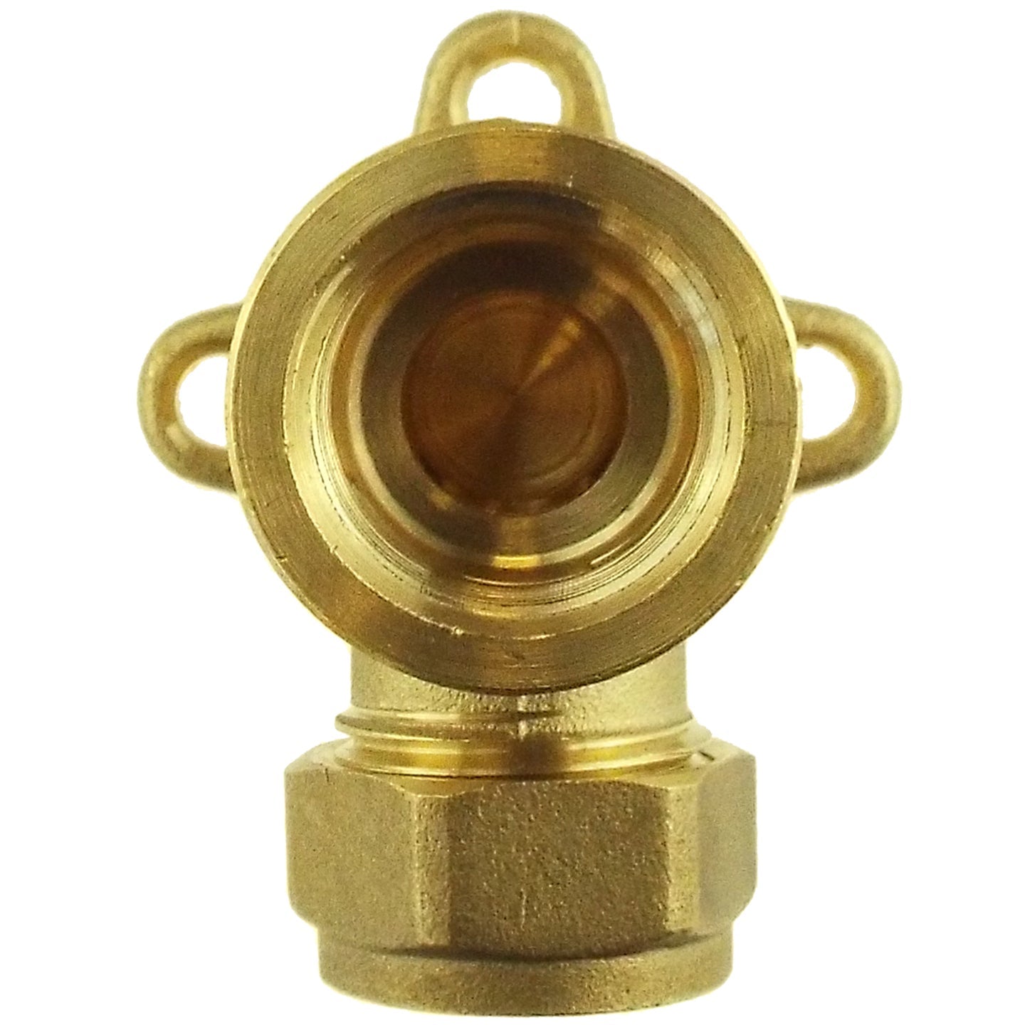 15mm Brass Wall Flange Kit with Bib Valve + Click Lock