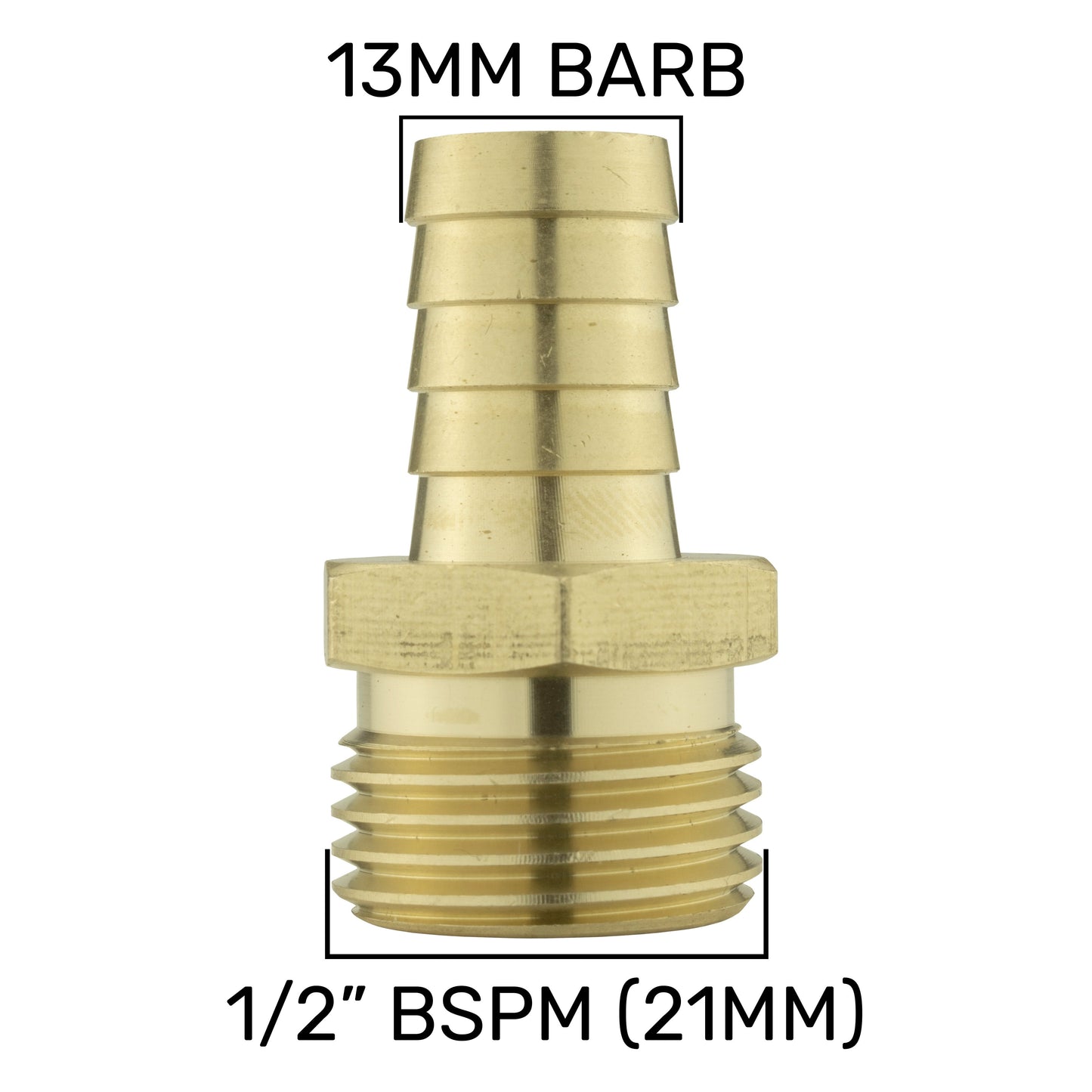 Wall Flange Kit 20mm MDPE - Brass Barb 1/2"