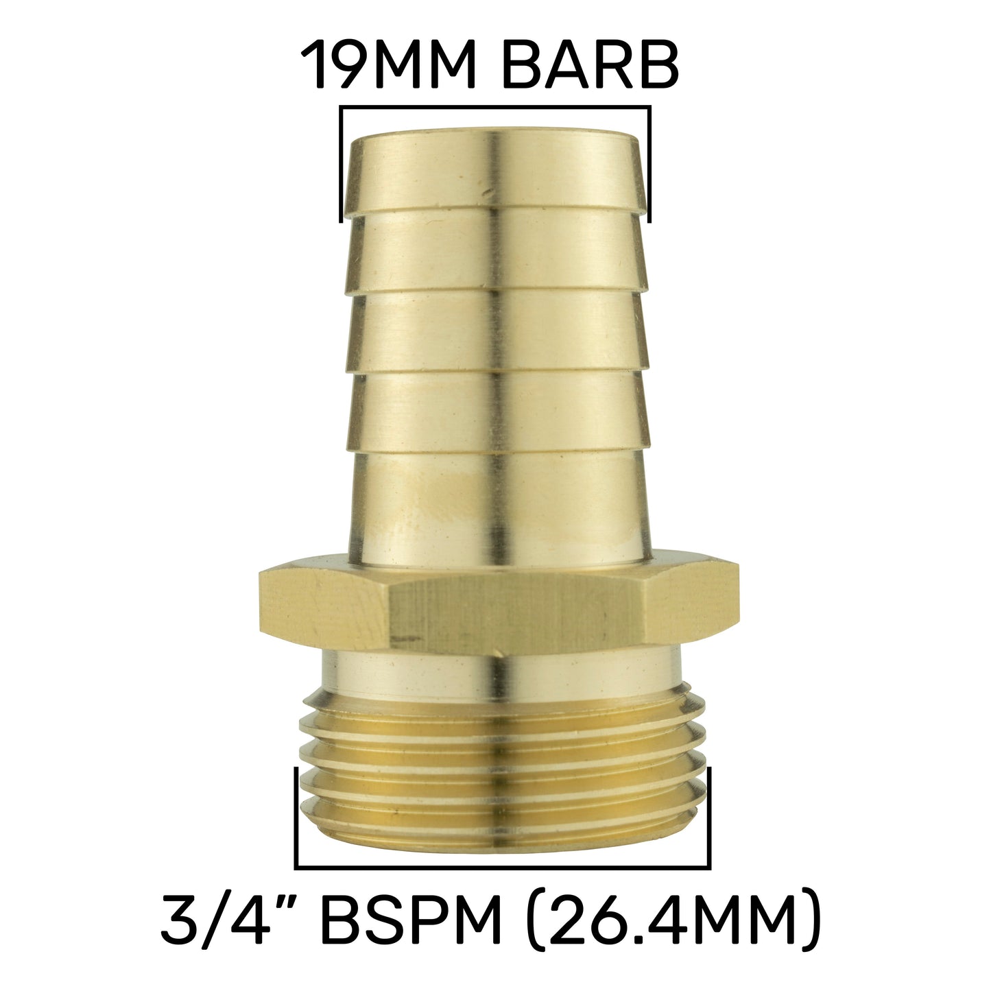 IBC 2” S60X6 Cap with 19mm Brass Barb