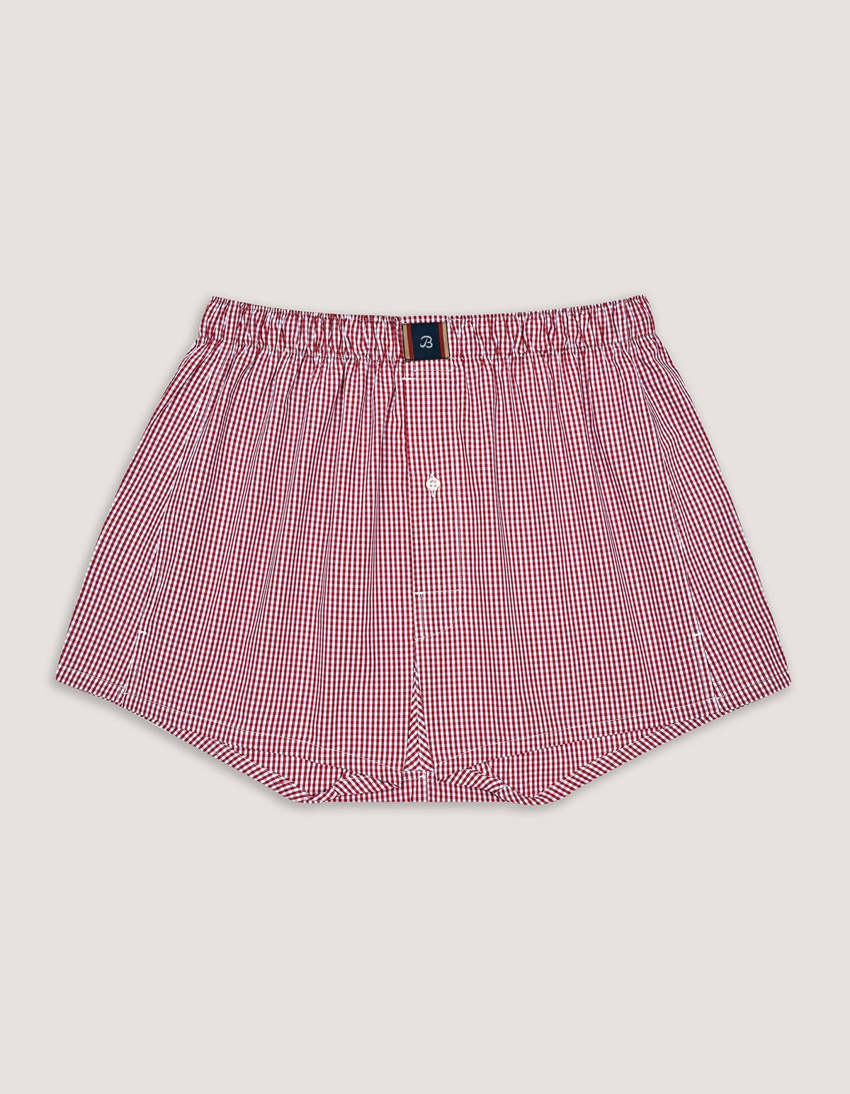 Red Checkered Woven Boxer
