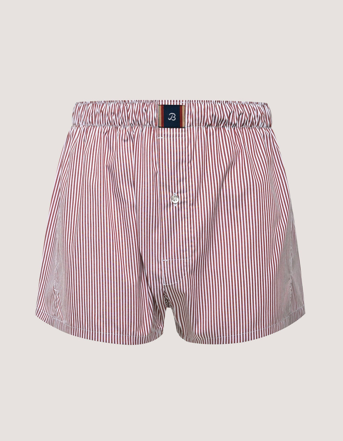 Maroon Striped Cotton Boxers