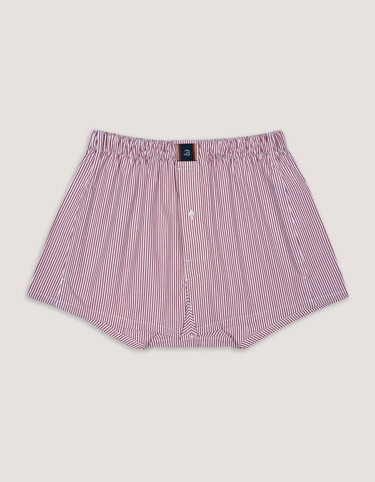 Maroon Striped Cotton Boxers