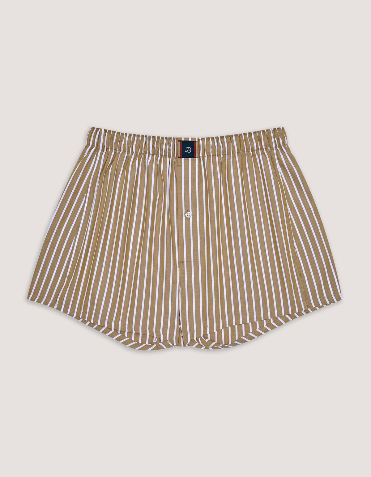 Light Brown Striped Woven Boxer