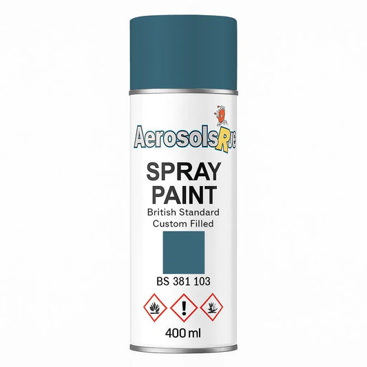 British Standard 381C  103 Peacock blue 400ml Aerosol Available in any Finish