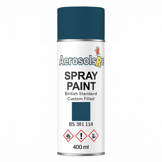British Standard 381C 114 Rail blue   400ml Aerosol Available in any Finish
